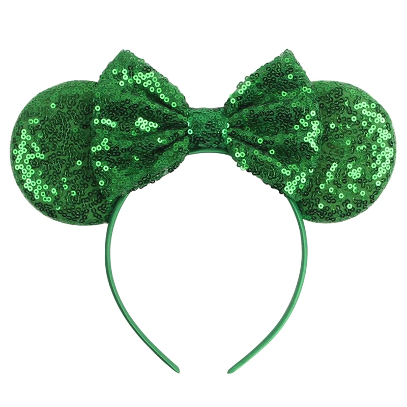 10 Teile/los Großhandel Pailletten Maus Ohren Leopard Bogen Haarband Stirnband Mädchen Frauen Haar Dekoration Party Headwear Haar Zubehör – Detail 10