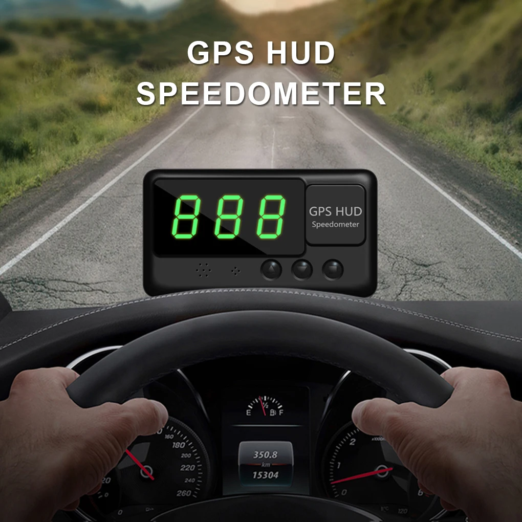 

Car HUD Button Operation Accurate Digital Speedometer Odometer Distance Head up Display Speed Warning Overspeed Alarm