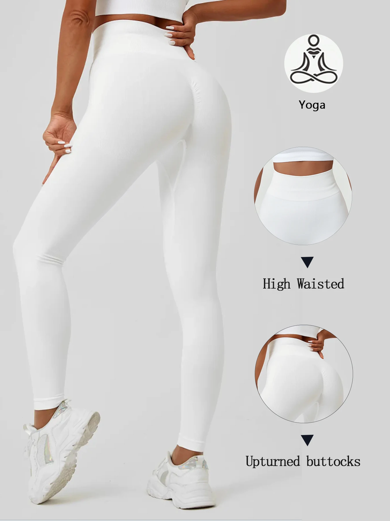 طماق اليوغا مع ارتفاع الخصر والبطن ضيق للنساء ، ال...