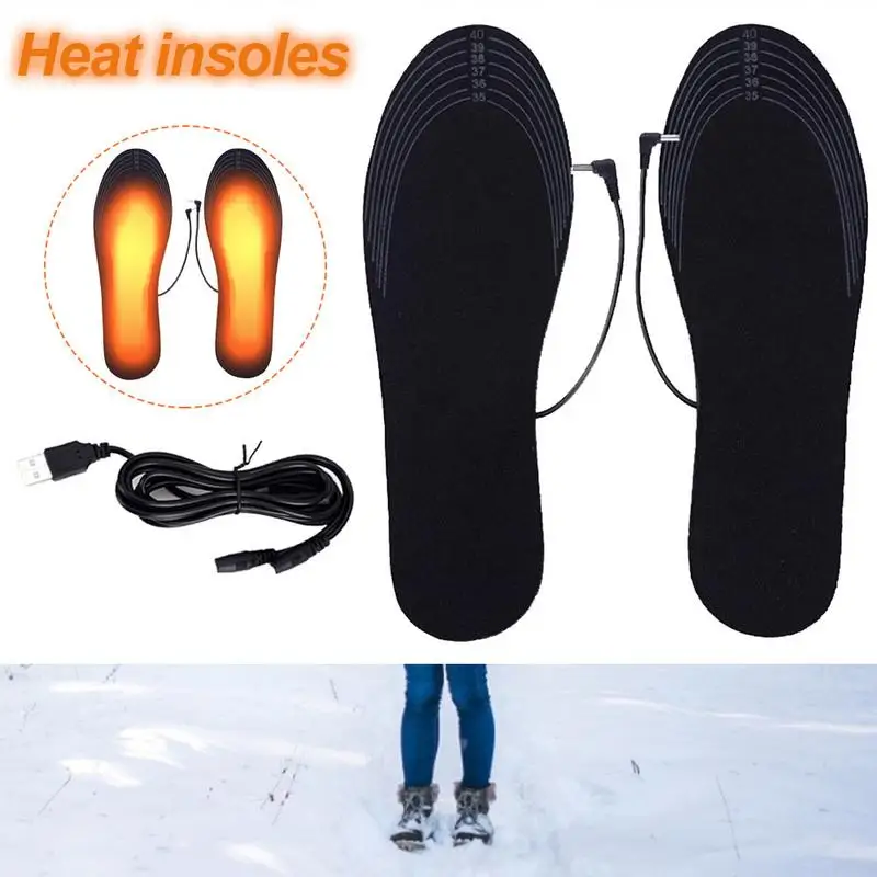 

Electric Heating Insoles USB Heated Insole For Men Women Washable Foot Warmers With Remote Control Heat Shoe Insoles For Winter