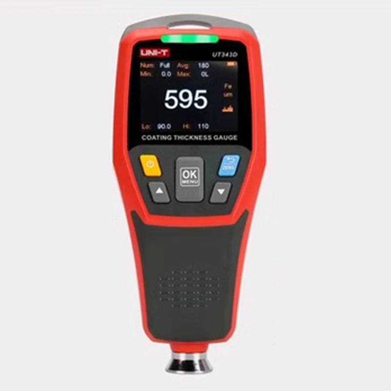UT343D Car Paint Coating Thickness Gauge Digital Meter Film Tester NFE Measurement Electroplate Metal Ferrous Materials