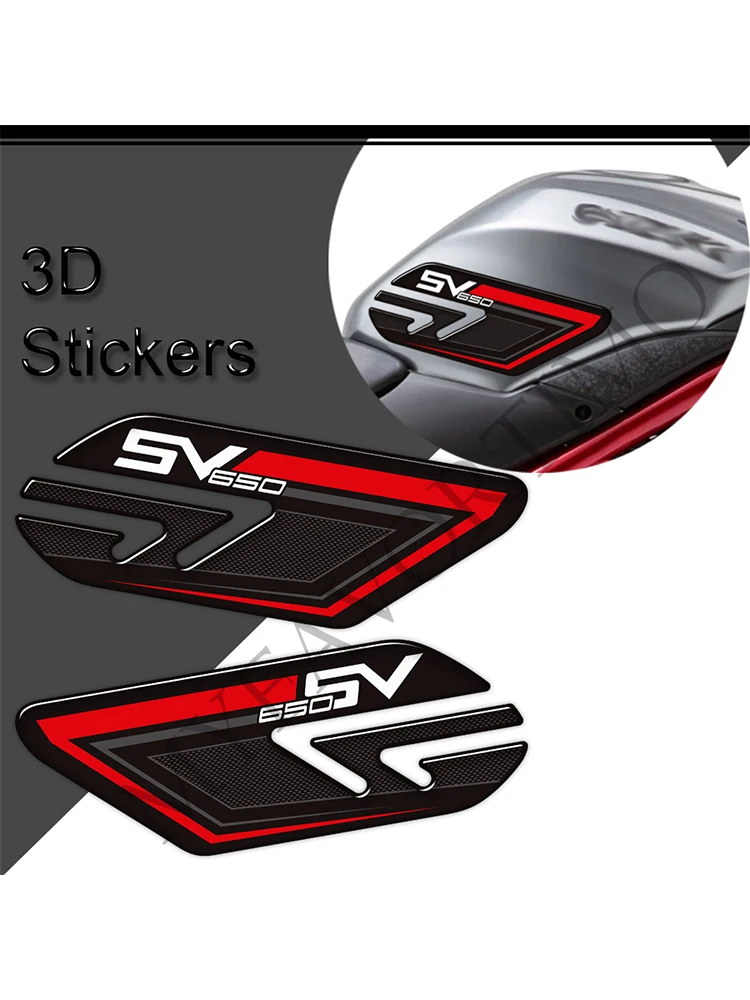 For Suzuki SV650 SV650S SV650X SV 650 S X A Tank Pad Protector Decal tankpad Stickers Decoration Gas Fuel Oil 2016 - 2022 motorcycle model 1 18 suzuki gsx r1000 alloy motorcycle decoration model boy birthday gift toy car child party gifts with box