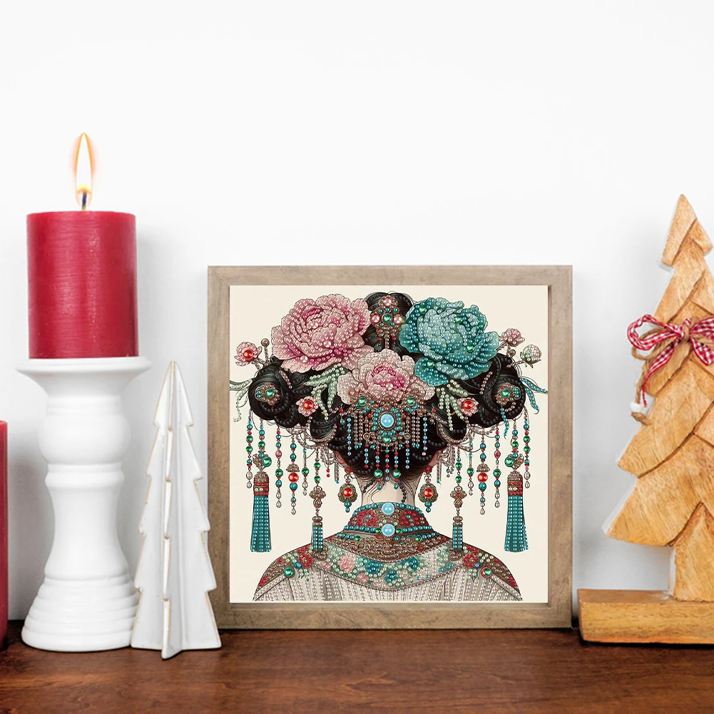 5D DIY Partial Special Shaped Drill Diamond Painting Kit Abstract Decor 30x30cm