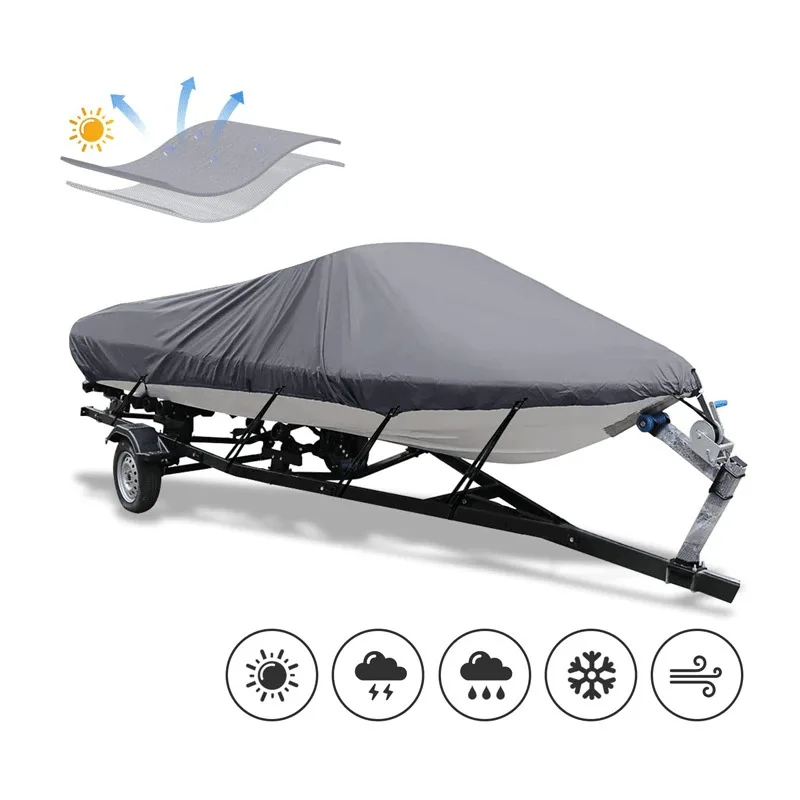 210DYacht Speedboat Boat Cover Fishing Boat Lure Cover Inflatable Rubber Dinghy Assault Protective