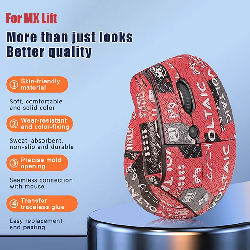 1 Set Suck Sweat Mouse Grip Tape Anti-Slip Sticker For Logitech MX Lift Vertical Mouse Office Working Gaming E-Sports Gamer mouse anti slip sticker