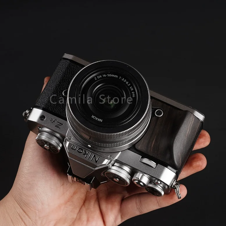 Nikon zfcカメラグリップ,頑丈な木材,ポータブル,交換用