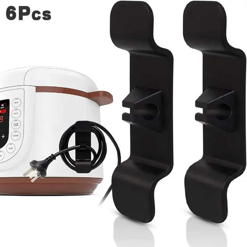 6 Pcs Cord Wrapper Kitchen Storage Wire Organizer Clip Holder Self