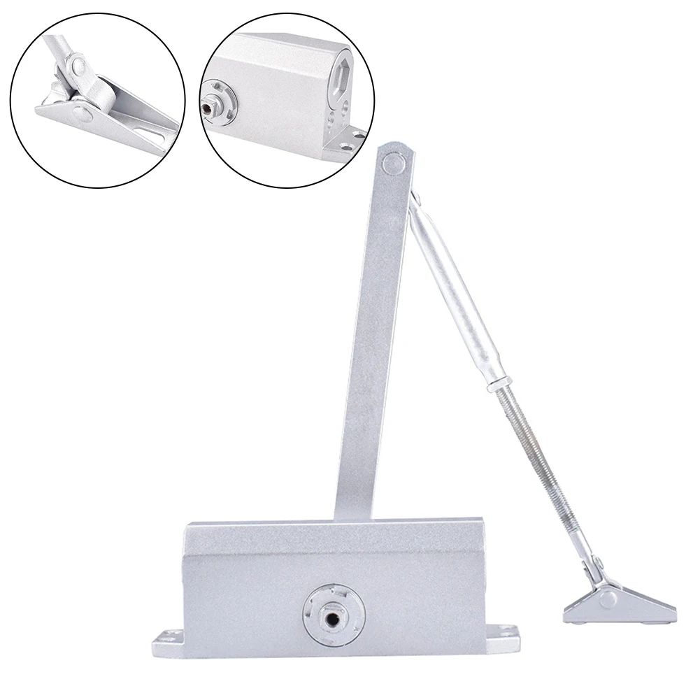 

Automatic Door Closer 2 Spring Hydraulic Buffer Adjustable Door Stopper Speed Mute Closing For 25 To 80KG Door Hardware
