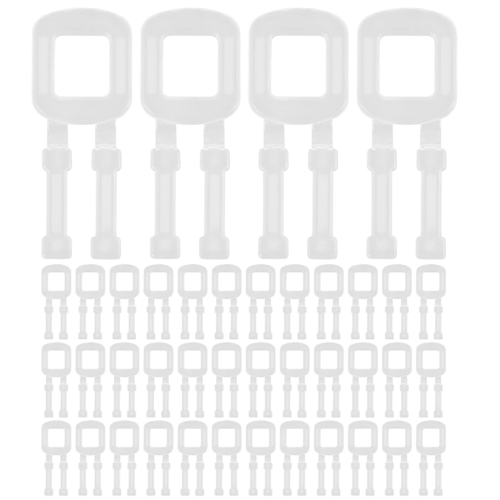 100 Pcs Plastic Buckle Lashing Strap Buckles Manual Banding Suite Clips Connector Pp Fastener