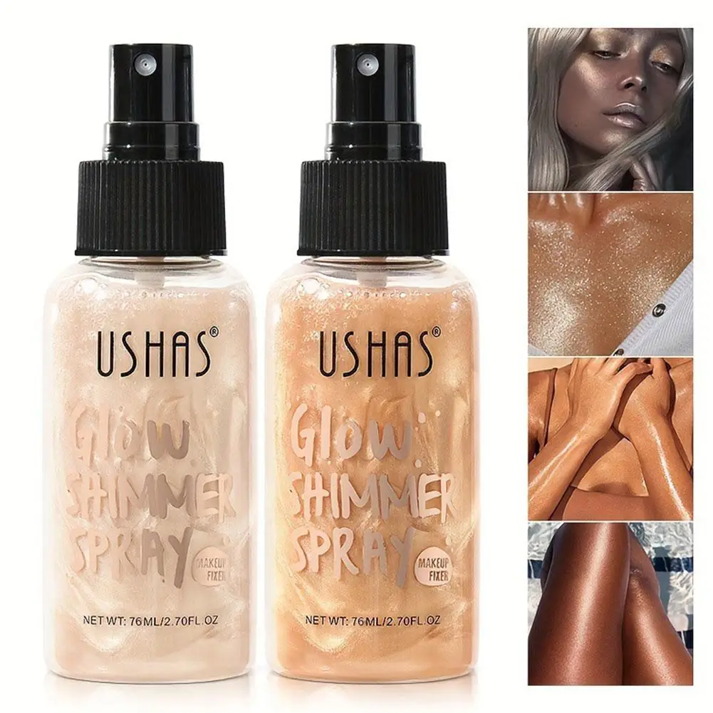 Highlighter Gold Body Shimmer Oil Waterproof Liquid Body Illuminator Shimmer Nonsticky Glitter Illuminator Face Oil Gl K2T0