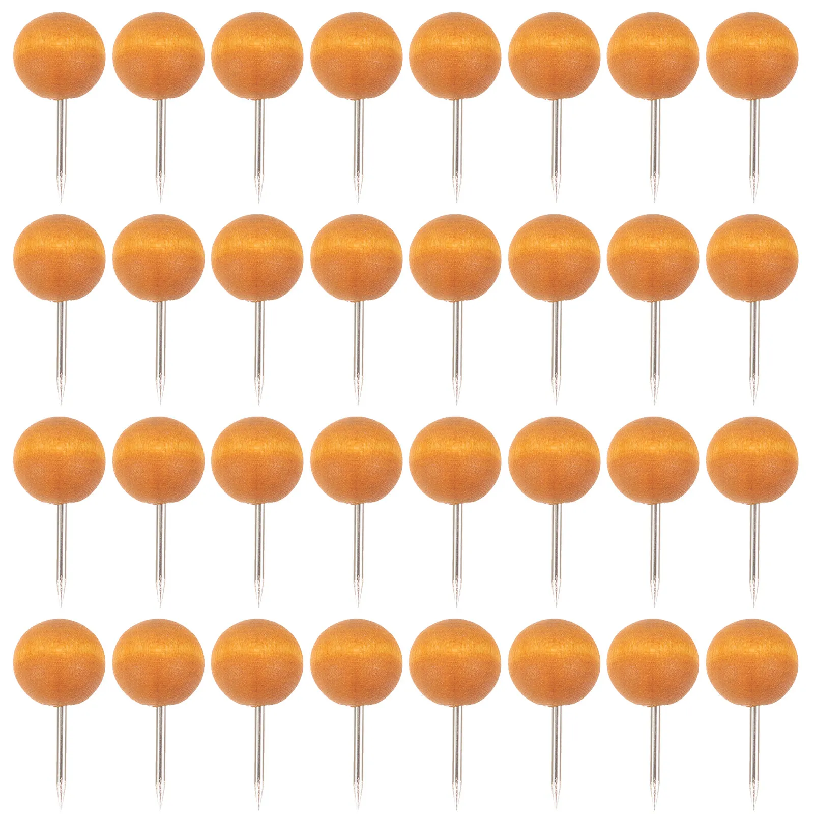 100개 다용도 나무 푸시핀, 코르크보드, 게시판, 사진 벽 장 원목 헤드 썸타크