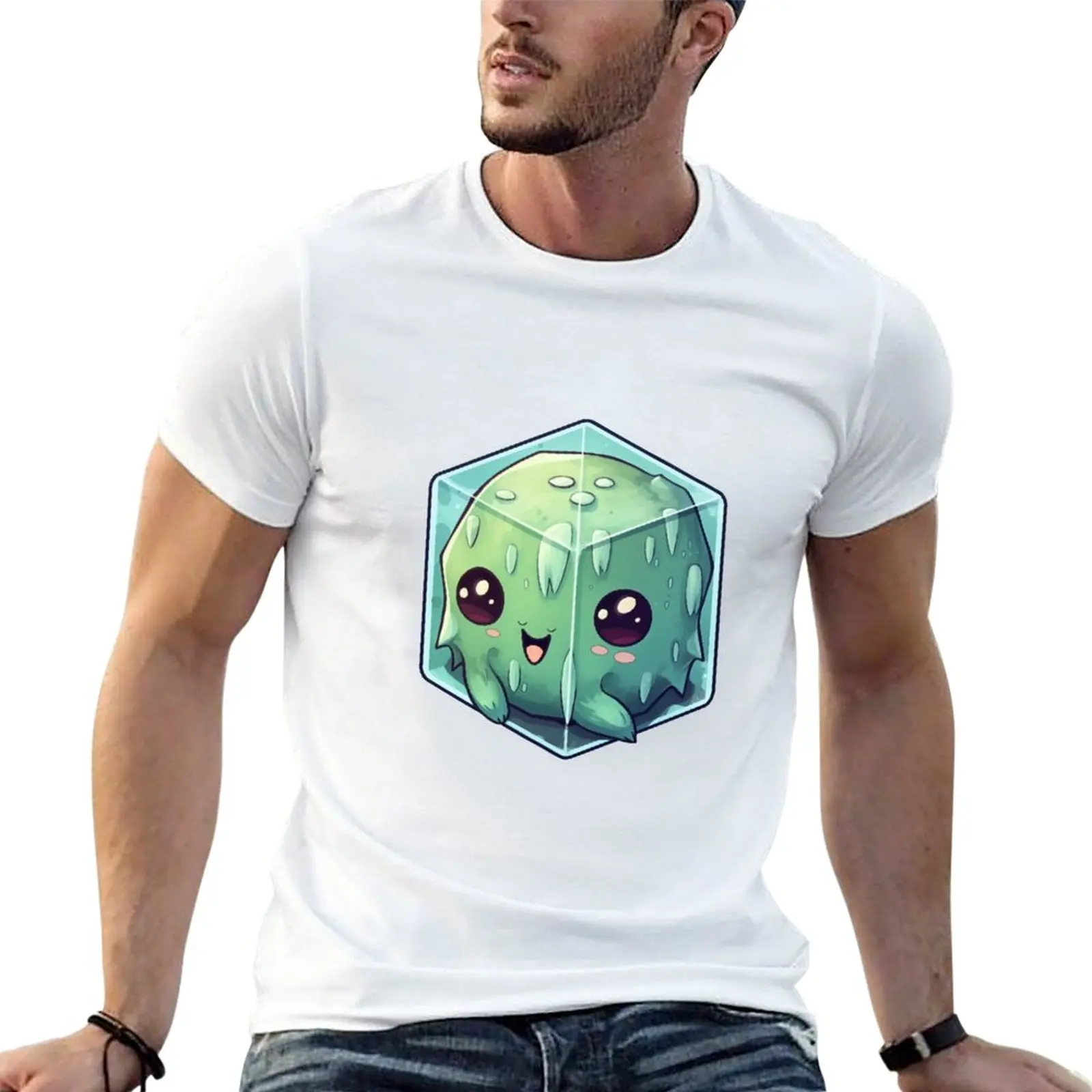 

New D&D Gelatinous Cube T-Shirt summer clothes hippie clothes mens vintage t shirts
