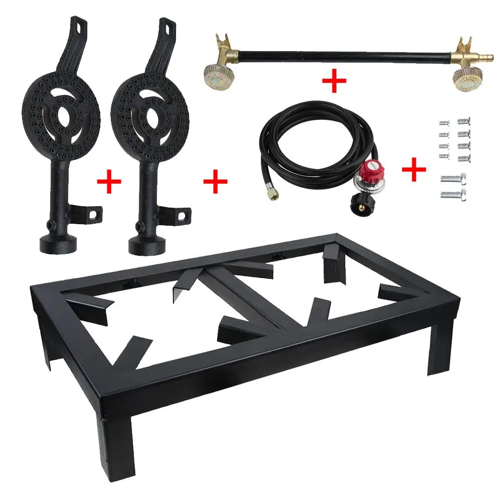 Cast Iron Double Burner Portable Outdoor Camp Stove Propane Gas LPG BBQ Cooker camping gas stove,camping stove,gas stove