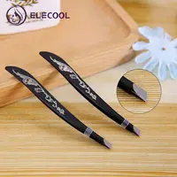 Eyebrow Hair Tweezers Stainless Steel Hair Removal Tweezer Flat Tip  Eyelash Tweezer Convenient Eye Brow Clips Makeup Tools 1