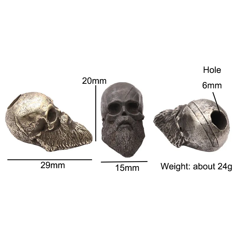 Viking Skull Beard Beads