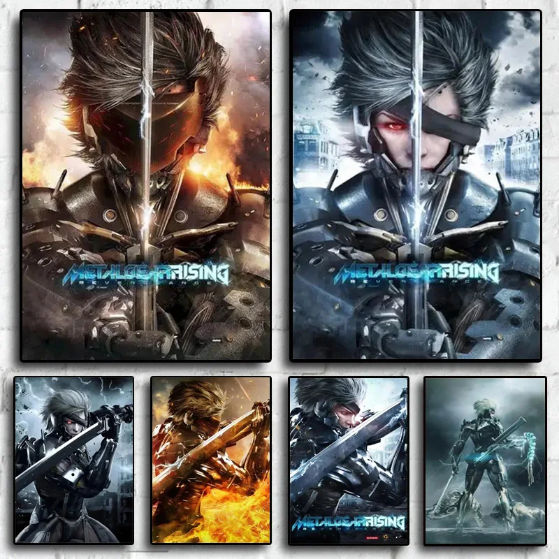 

Metal Gear Rising Revengeance Canvas Painting HD Pictures Print Premium Internet Cafe Room Home Decor Poster Frameless Gifts