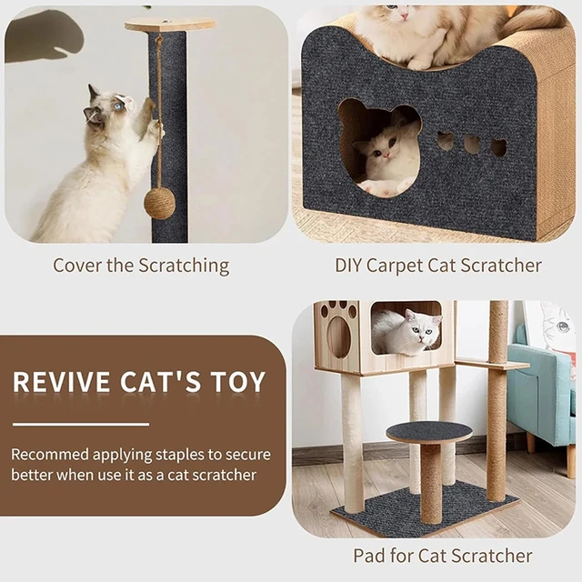 Anti Cat Scratch Sofa DIY Cats Scratch Board Sofa Protection Paws Sharpen Trimmable Self-adhesive Carpet Cats Scratch Board 5
