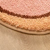 Peach Shape Bathroom Rugs Micro-fiber Floor Mat Anti-skid Carpet Strong Absorbent Flocking Quick Drying Home Floor Mat 4