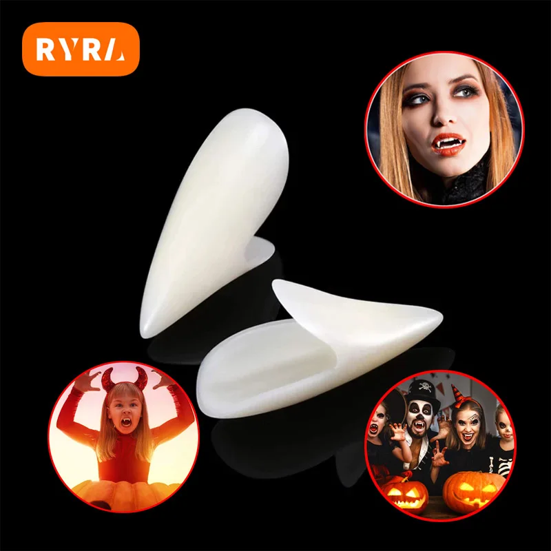 HalloweenVampireTeethFalseTeethWithSolidGlueDentureAdhesive