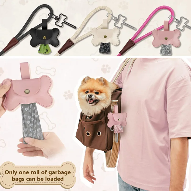 Dog Poop Pickup Bag Dispenser with Leash Clip - PeticaDeals