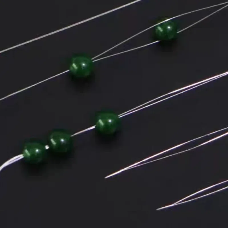 DIY Open Beaded Needle Curve Jewelry Lead Pin Set Bracelet Necklace Making Tools Handmade Bead Threading Needles Equipments