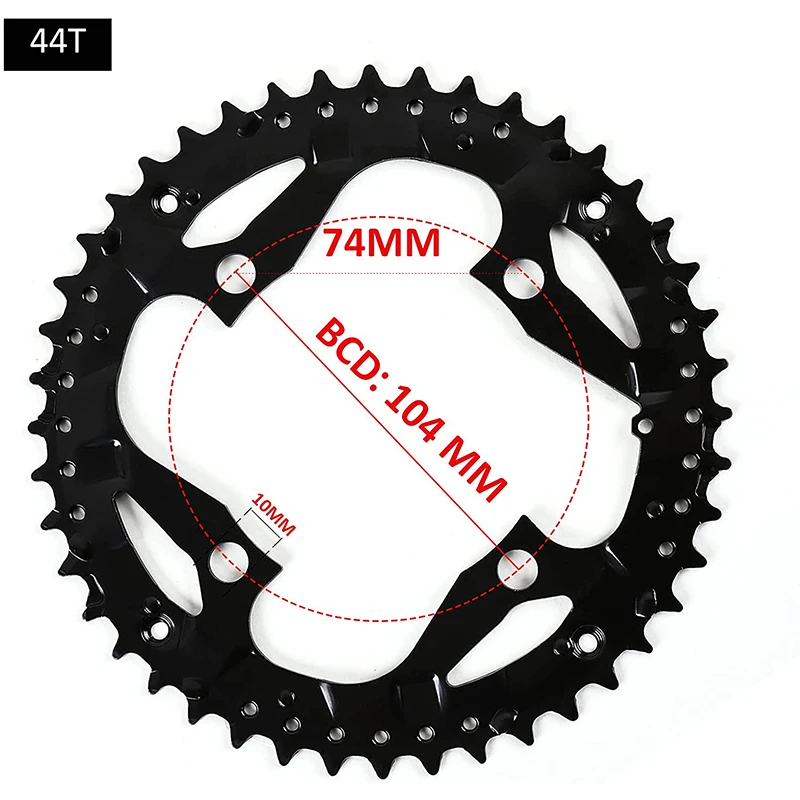 MTB Bicycle Chainring 24T/32T/42T 26T/38T 10S Bike Chainring 22T/32T/44T 9S 104B