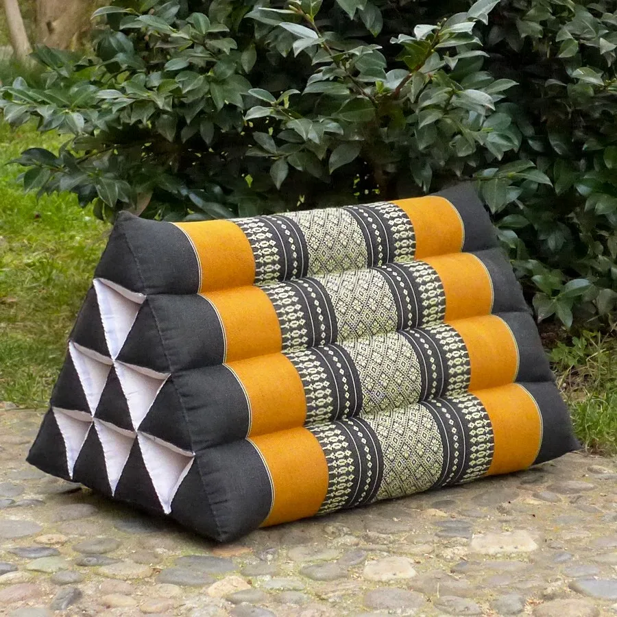 Handmade Thai Triangle Cushion 50x30x30cm Comfortable Backrest for TV or Reading Incline Pillow for Relaxing Indoor or Outdoor 5