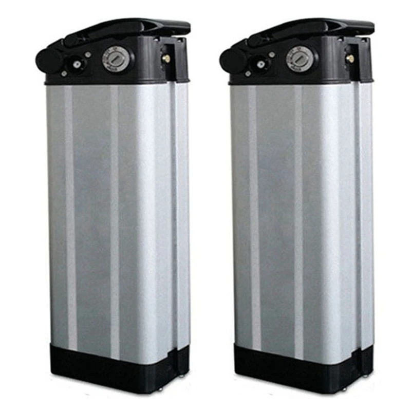 

Botique-2X Electric Bike Plastic Lithium Battery Box 36V/48V/60V Large Capacity 18650 Holder Case Bicycle Accessories,Canon Head