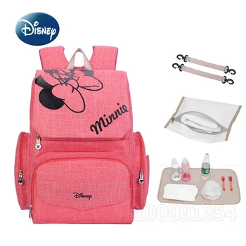 Disney Mickey Original New Diaper Bag Backpack Cartoon Baby Bag Large Capacity Baby Diaper Bag Multi Functional High Quality
