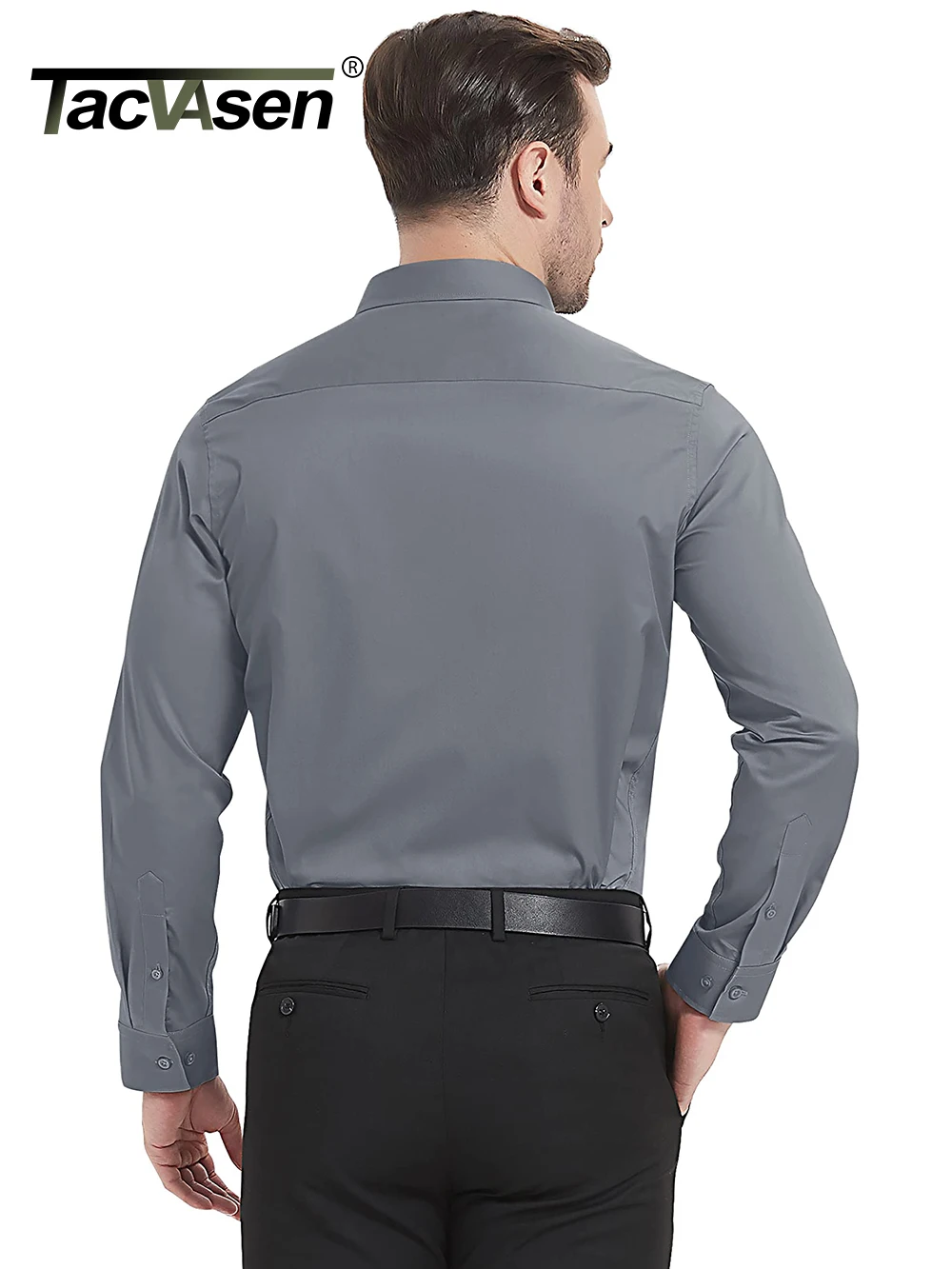 TACVASEN Colorful Breathable Dress Shirts Mens Long Sleeve Slim Fit Wrinkle-Free Casual Business Button Down Formal Shirt Males dress shirts men casual shirts