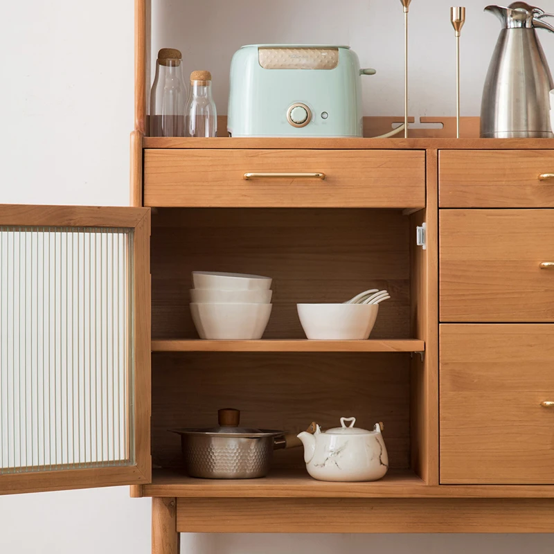 Kitchen Mobile Locker Sideboard Laden Tall Cabinet Cabinet Glass Storage Sideboard Dining Room Meuble Cuisine Indoor Decoration
