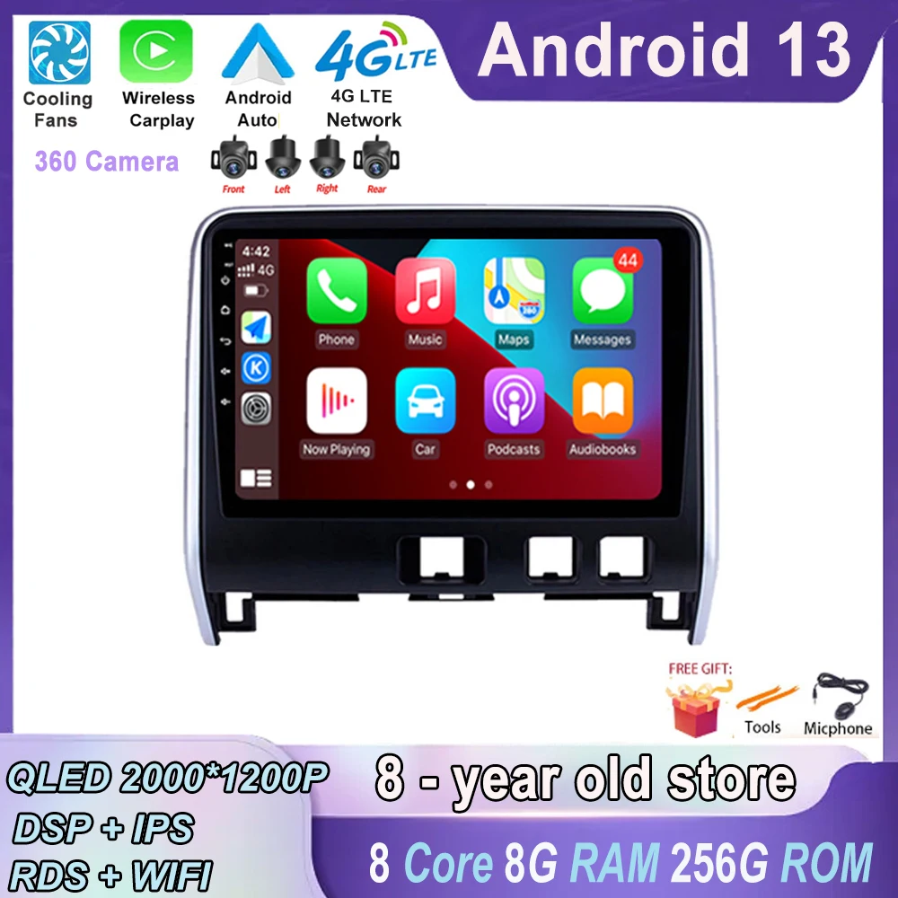 

Автомобильный мультимедийный видеоплеер с GPS-навигацией и DSP-навигацией для Nissan Серена 5 V C27 2016 2017 2018 2019 2020 2021 Android 13