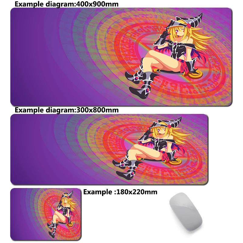 thumbnail image 1 of Alfombrilla de ratón Yu Gi Oh Dark Magician Girl, alfombrilla de ratón grande para Gamer, alfombrilla antideslizante, alfombra de oficina, accesorios de ordenador, alfombrillas, 1 of 5
