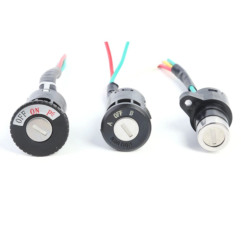 Universal Electric Door Lock Key Ignition Switch Key Electric Bicycle Scooter Power Supply Lock Key Switch E-bike Accessories