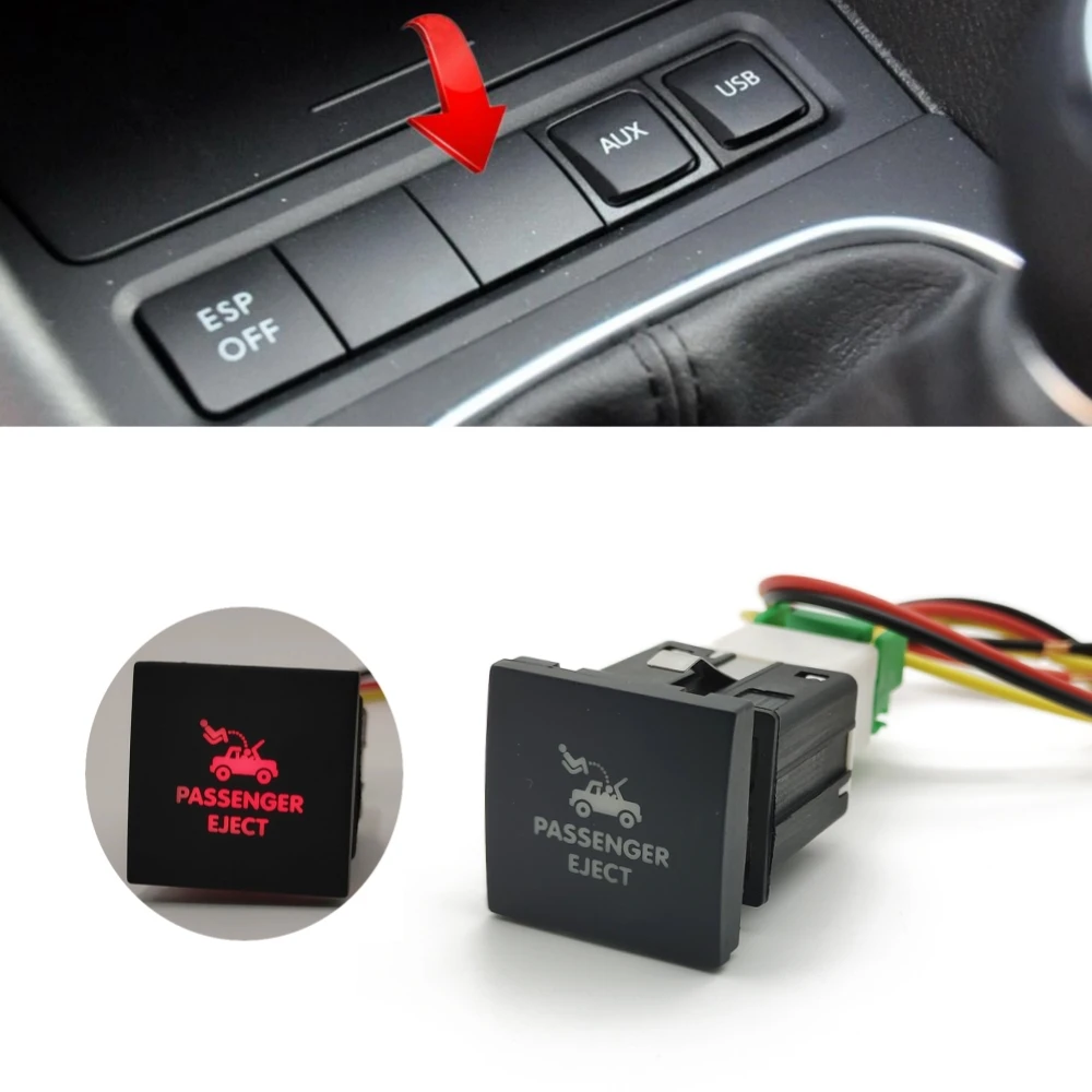Red Led Light Car Passenger Eject Button Switch For Vw Golf 6 Golf