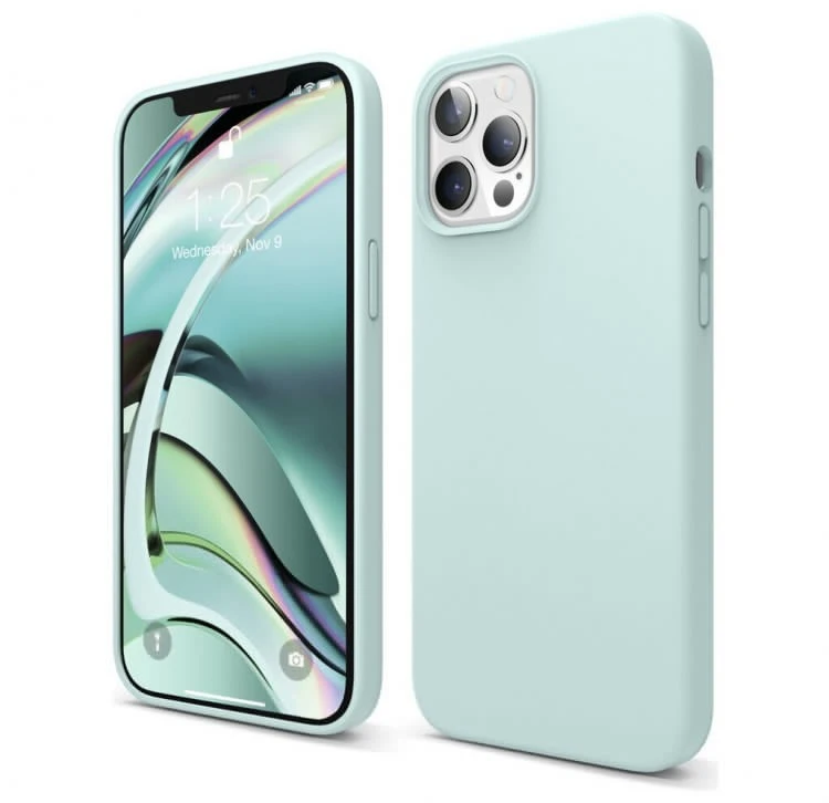 Elago Premium Silicone Case For Iphone 12 Pro Max Mint Color Phone Case Covers Aliexpress