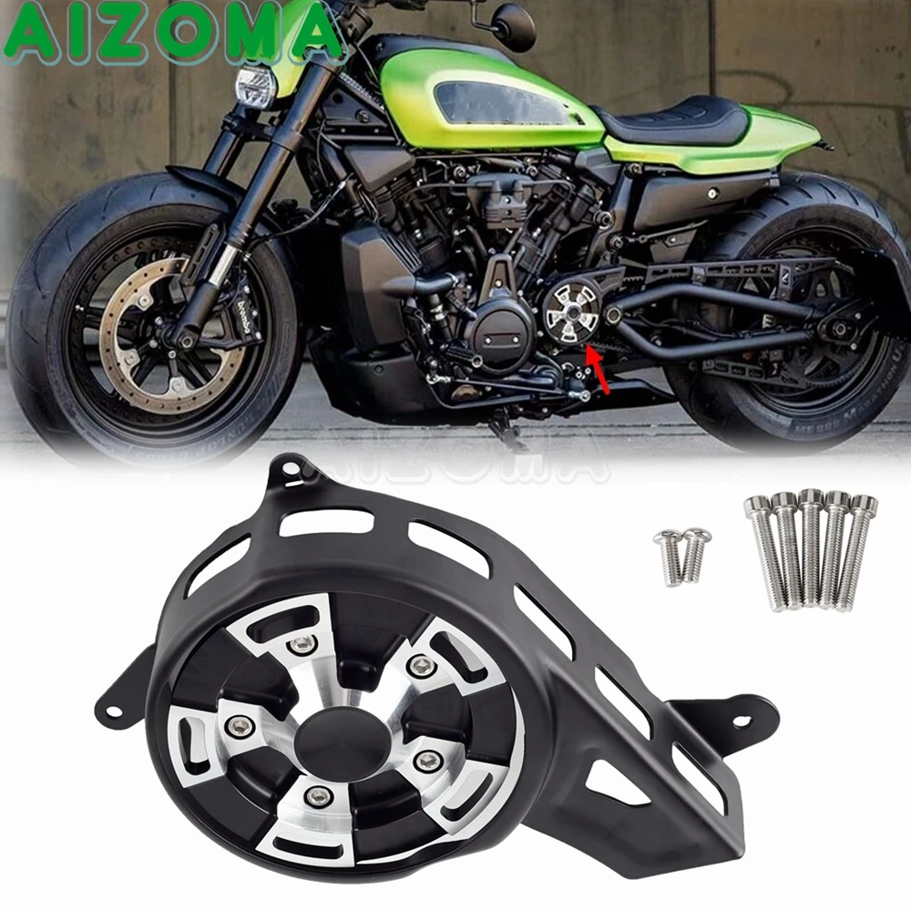 

For Harley Nightster 975 Sportster S 1250 RH1250S Motorcycle Engine Left Pulley Sprocket Cover Protector Guard 2021 2022 2023