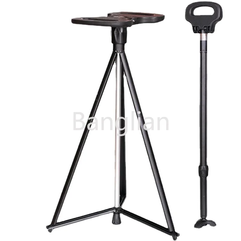 

The crutch stool for the elderly is multi-functional, climbing, foldable, portable, and lightweight walker can be sitting