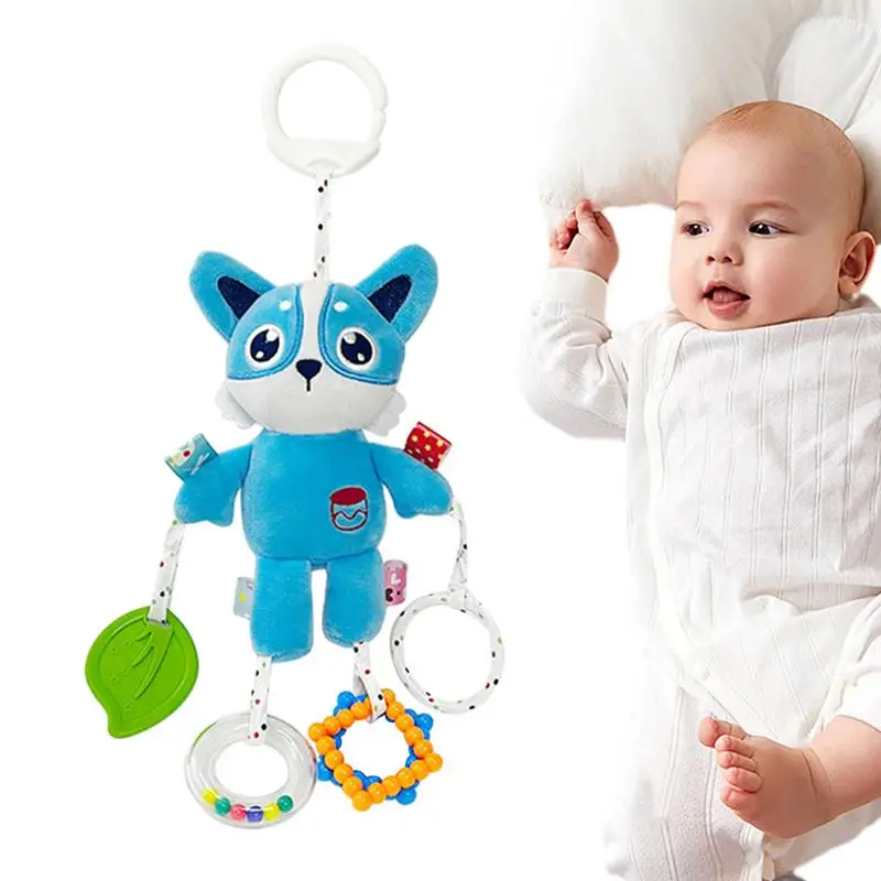 

Babies Car Seat Toy Rattle Teething Toy Soft Educational Toy Grab And Spin Montessori Preschool Learning Toys Plush Car Seat Toy