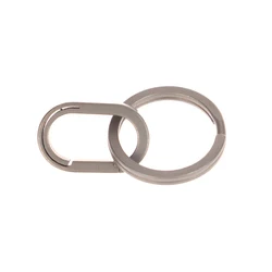 Titanium Alloy Mini Key Ring with Universal Joint and Creative Bayonet Design (1pc)