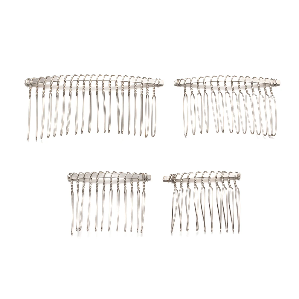 10 stücke 10/12/15/20 Zähne verdrehten Draht Haarkamm Basis für DIY Haarnadeln handgemachte Braut Haarschmuck Schmuck Hochzeit dekorativ – Detail 4