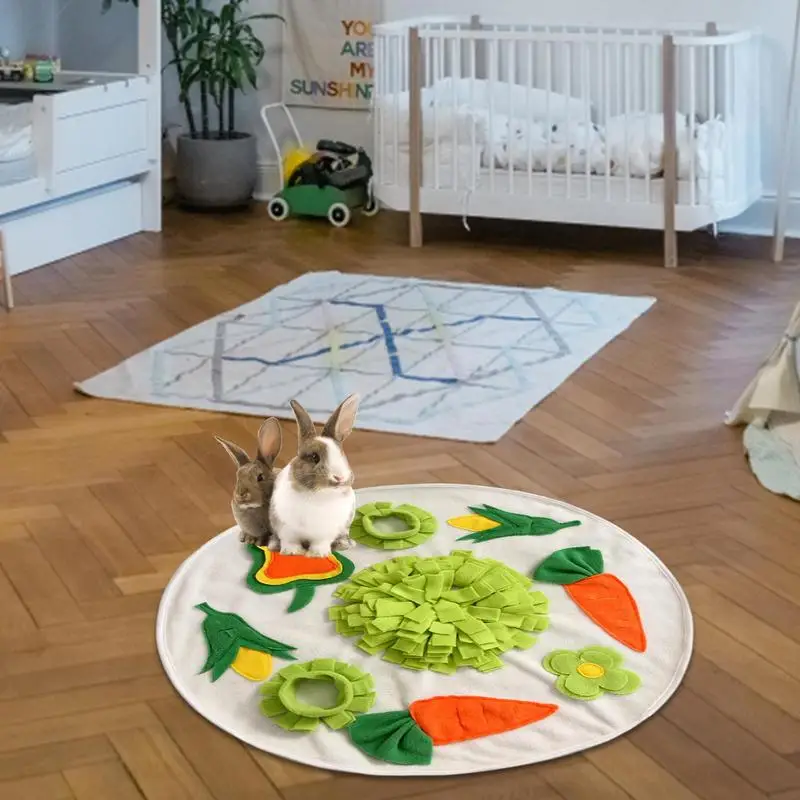 

Rabbit Foraging Mat Interactive Pet Slow Feed Mat Pet Sniffle Mat For Rabbits Mat For Chinchillas Bunny Dog Ferrets Pet Feed Mat