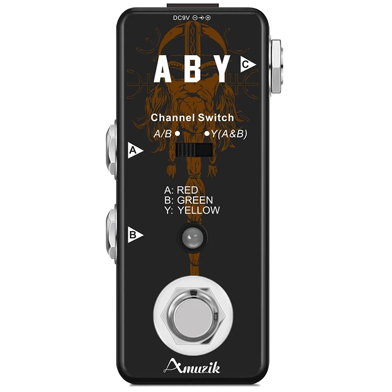 

Amuzik ABY Switcher Box Guitar Pedal ABY Line Selector Audio Channel Swith Combine Effect Pedal Guitar Accessories Mini Size