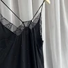 Zadig Solid Black Dress Women Casual Long Halter Dresses Ladies Elegant Slip Backless Robes Chic Lace Diamonds Jupes Female 6