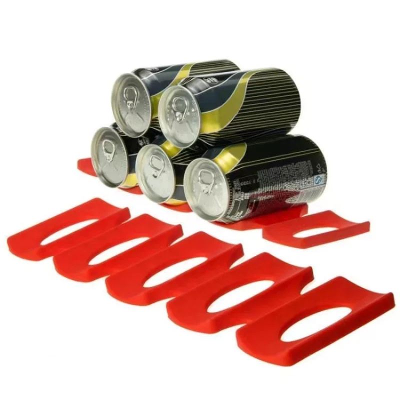 Organize Your Fridge With This Space-Saving Soda and Beer Can Holder Fridge Organizer Kitchen 2