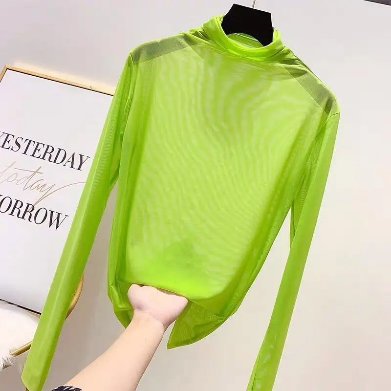 neon yellow mesh top