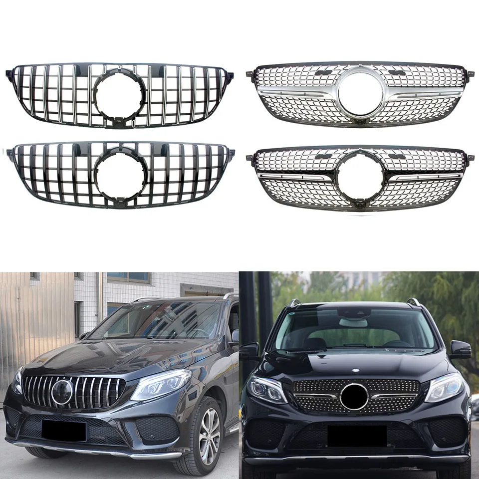 Front Racing Facelift Bumper Grille Upper Grilles For Mercedes