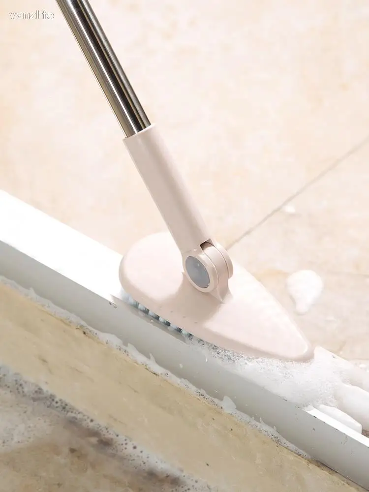 vanzlife Household bathroom long-handled brush outdoor floor tile ceramic tile to scrub brush toilet bath floor cleaning brush 2