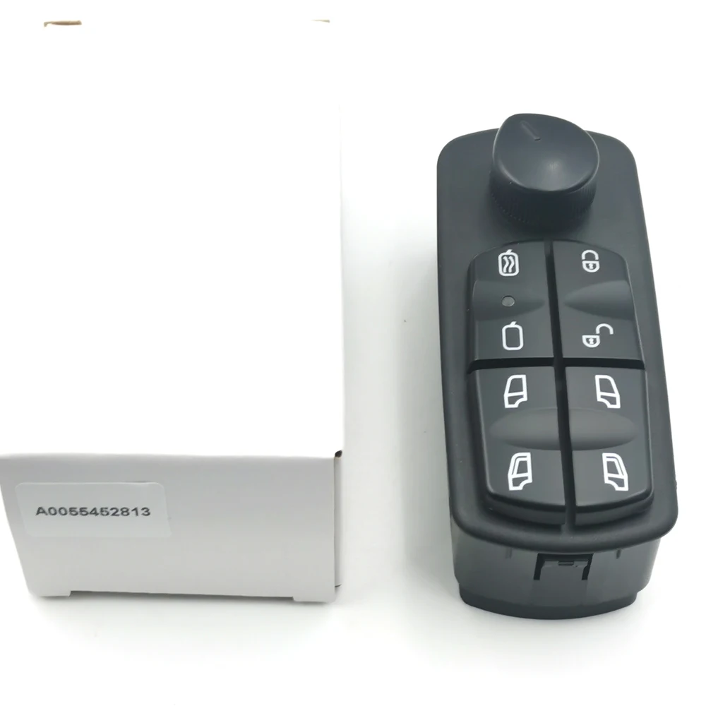 OE: A0045455913 A0055452813 메르세데스-벤츠 아테고 악소르 1998-2013용 트럭 파워 전동 윈도우 스위치