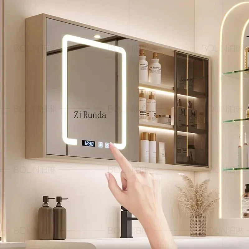 Nordic Cream Style Bathroom Cabinets Luxury Vanity with Sink Fog Removal Smart Mirror Cabinets Fashion Furniture Шкафы FYBC